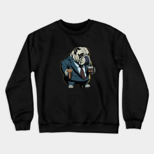 dog and coffee Crewneck Sweatshirt
